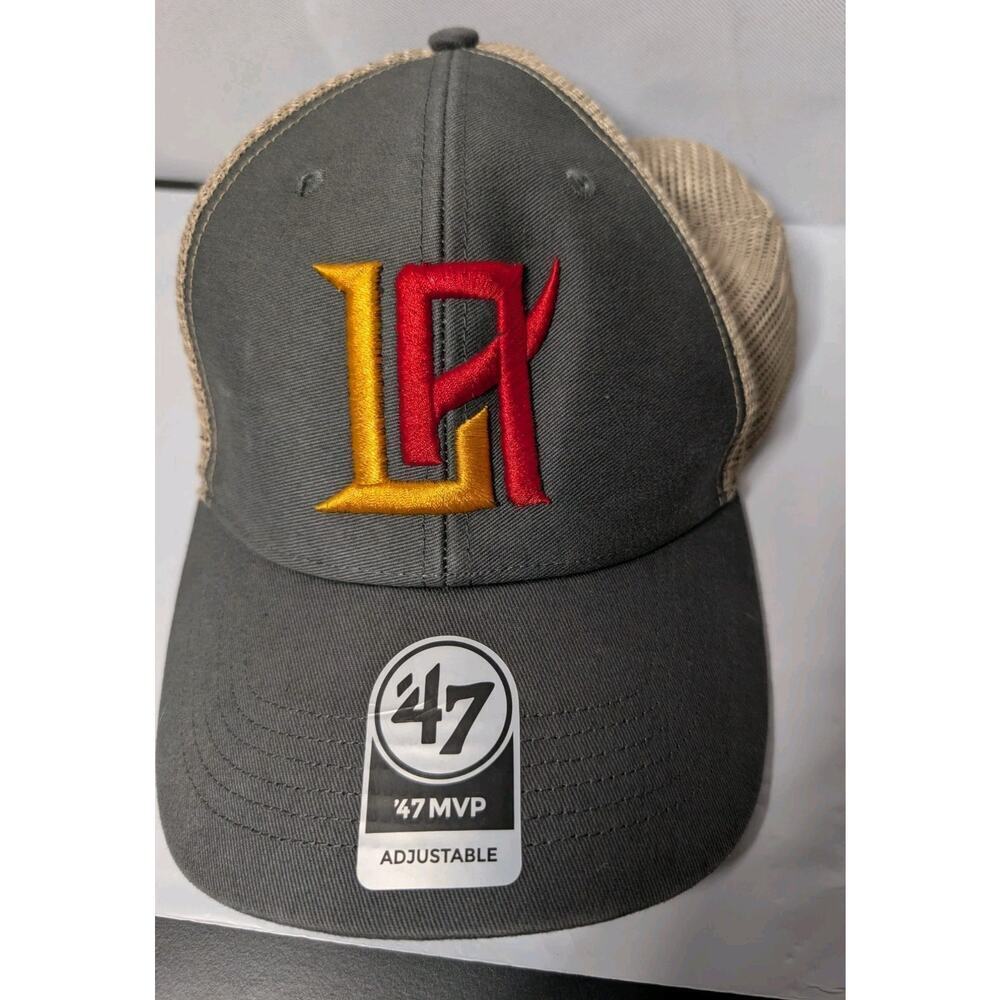 Los Angeles Wildcats 47 Brand MVP Mesh‎ Snapback Hat Cap XFL Football Gray Beige